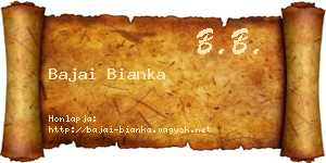 Bajai Bianka névjegykártya